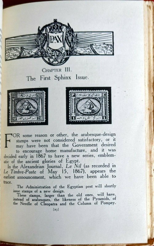 1915 EGYPT by Fred Melville - Classic Philatelic-Literature
