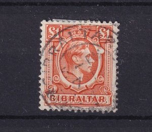 Gibraltar KGVI 1938 £1 SG131 Fine Used BP16176
