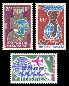French Polynesia 1970 Scott #258-260 Mint Never Hinged