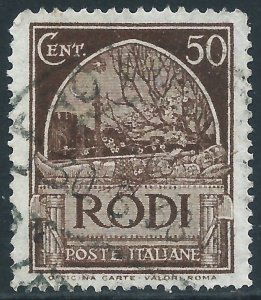 Italy - Rhodes, Sc #20, 50c Used