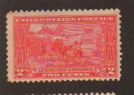 #618 MH 2c carmine rose Lexington-Concord 1925 Issue  