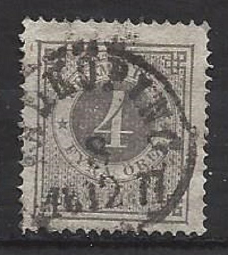 Sweden - Scott # 18 - Key Stamp to Set VF - SCV: $150