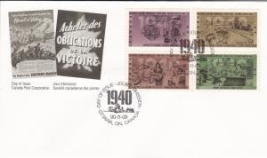 Canada # 1301a, World War II Events of 1940, First Day Cover