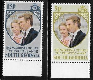 South Georgia 1973 Princess Anne´s Wedding Omnibus MNH