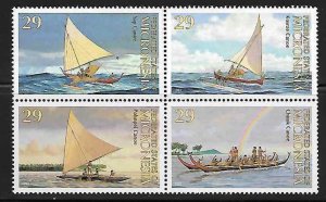 Micronesia 173-6 War Canoes Mint NH