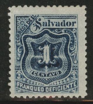 El Salvador Scott J25 MH* 1897 Postage due stamp