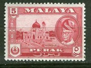 Malaya-Perak # 130  5c Mosque  (1) VF Unused VLH