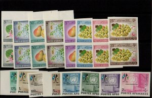 Afghanistan Postal Stamps, 1962, Cat #613-22, C26-31, Lot of 24, MNH