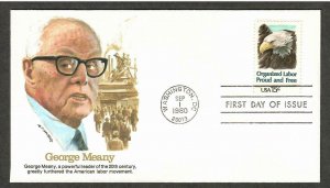 US # 1831 , American Bald Eagle , Fleetwood FDC - I Combine S/H