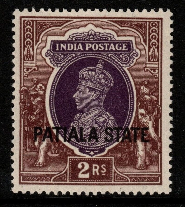 INDIA-PATIALA SG93 1937 2r PURPLE & BROWN MNH