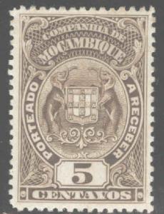 Mozambique Company Scott J35 MH* 1919 postage due similar centering