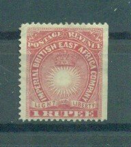 British East Africa sc# 25 (2) mh cat value $7.50