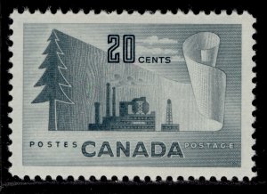 CANADA QEII SG441, 20c grey, M MINT.