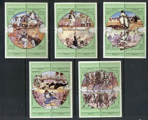 Libya #848-52  (1980 National Games seti) VFMNH CV $8.50