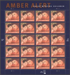 2006 US Scott #4031 39c Amber Alert, Sheet of 20 MNH