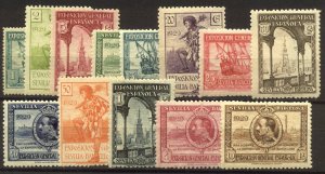 SPAIN #345-57 Mint NH - 1929 Barcelona Expo Set