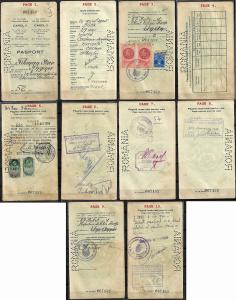 JUDAICA ROMANIA PASSPORT FOR JEWISH IMMIGRANT TO PALESTINE, SEPARATE PAGES, 1934