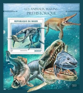 NIGER - 2016 - Prehistoric Marine Animals - Perf Souv Sheet - Mint Never Hinged