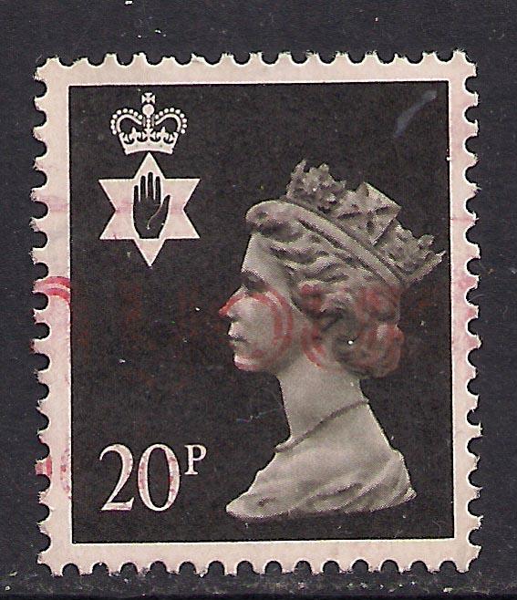 Northern Ireland GB 1989 QE2 20p Black Machin SG NI 51 ( B10 )