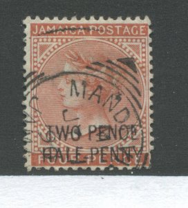 Jamaica QV 1890 overprinted 2 1/2d used