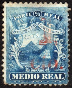 1882, Costa Rica 1c, MNG, Sc 7