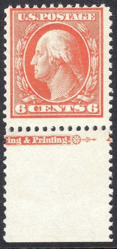 #379 F-VF MNH OG 6c WASHINGTON IMPRINT SINGLE (REM #379-5)