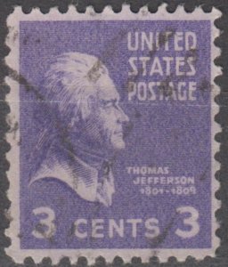 U.S. Scott #807 1938 Used
