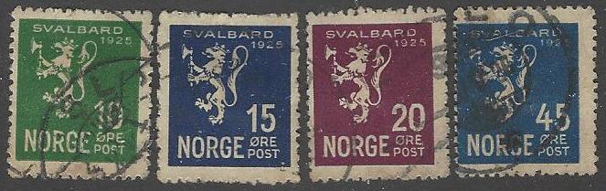 Norway #111-114 VF Used Set of 4 (U1) cv $35.50