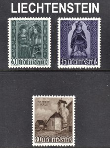 Liechtenstein Scott 329-31 complete set F to VF mint OG NH