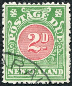 New Zealand 1925 2d carmine & green Postage Due SGD28 used
