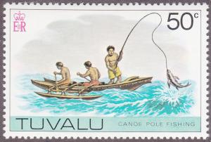 Tuvalu 34 Canoe Pole Fishing 1976