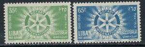 Lebanon C198-99 MNH 1955 Rotary Int; (ak4814)