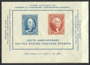 US Stamp #948 MNH 100th Anniversary of Stamps Souvenir Sheet