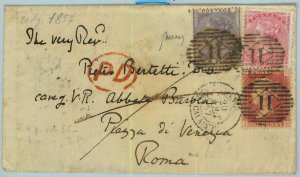 BK0685 - GB Great Brittain  POSTAL HISTORY - 3 Colour FRANKING on COVER to ITALY 