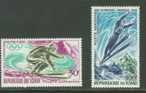 Chad # C40-41  1968 Winter Olympics - Skiing (2)  Mint NH