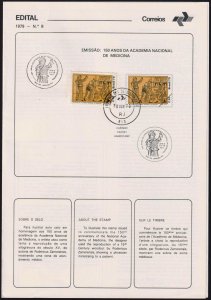 Brazil 1979 Academy of Medicine Sc. 1617 Announcement Folder