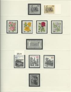 1961-1985 Berlin Unused Never Hinged Stamp Collection In Safe Album