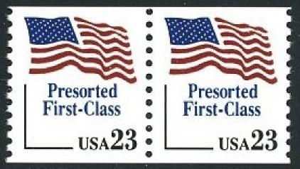 2605 Presorted First Class F-VF MNH coil pair