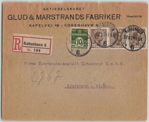 Denmark 1924 Perfection Stove Registered Advertising Cover Copenhagen to Germany