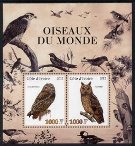 IVORY COAST - 2012 - Birds of the World #2 - Perf 2v Sheet - MNH - Private Issue