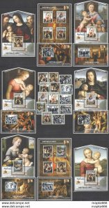 OZ0149 2018 MALAWI ART PAINTINGS RAPHAEL RENAISSANCE !!! GOLD !!! 14BL+SET MNH