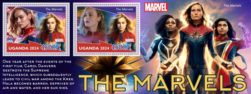 Stamps. Marvel 8 sheet perforated 2024 year