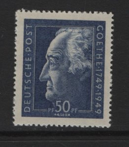 German Democratic Republic  DDR  #10NB11 MNH  1949 Goethe stamp from sheet