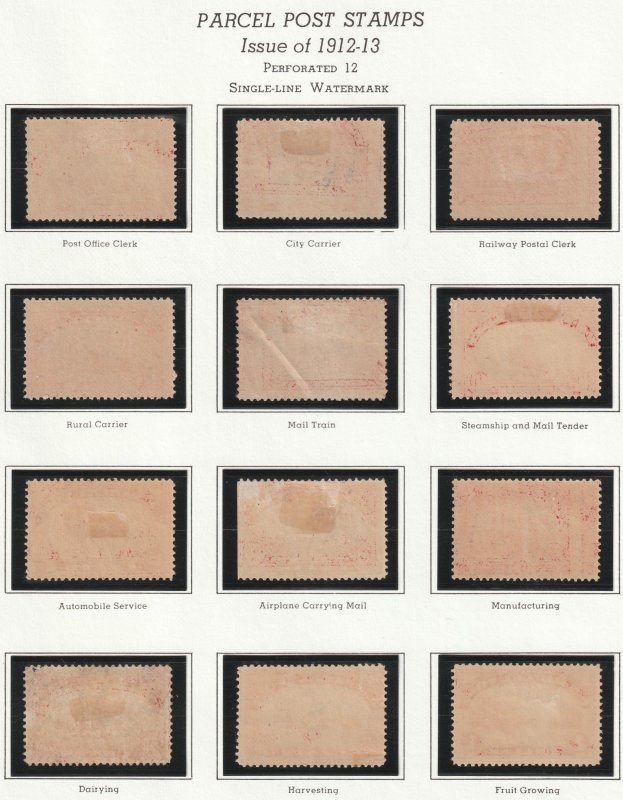 Q1-Q12 Parcel Post Mint Hinged