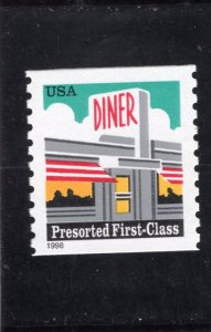 3208 Diner, MNH coil w/back #