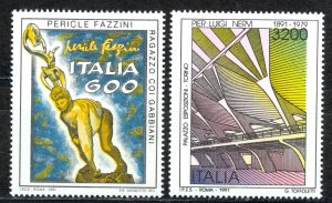 Italy Sc# 1847-1848 MH 1991 Art and Culture