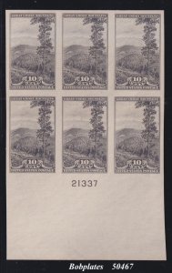BOBPLATES US #765 Smokies Full Bottom Plate Block 21337 XF MNH SCV= $45