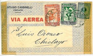 19175 - PERU - POSTAL HISTORY - cover to USA 1937 BIRDS ANIMALS-