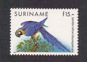 Surinam  #730  MNH  1991  MNH  15g  macaw . parrot