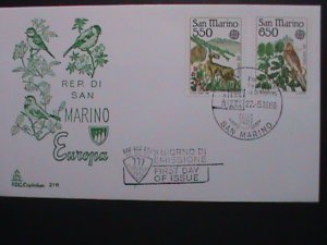 ​SANMARINO-1986 SC# 1107-8 FDC-LOVELY BEAUTIFUL DEER & BIRD -MINT FDC VF RARE